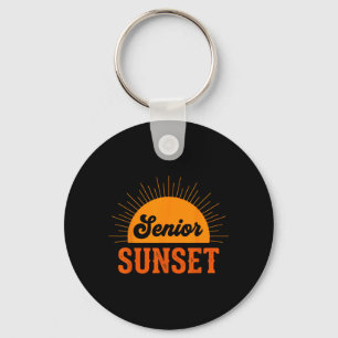 Chaveiro Pôr do sol sênior retrô formatura Cl 2026 Gráfico 