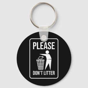 Chaveiro Por favor, não assine o Reciclar do Dia da Terra