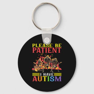 Chaveiro Por Favor Seja Paciente Eu Tenho Autismo Esqueleto