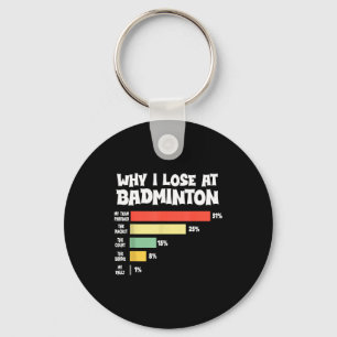 Chaveiro Por que eu perco no Badminton Desculpas engraçadas