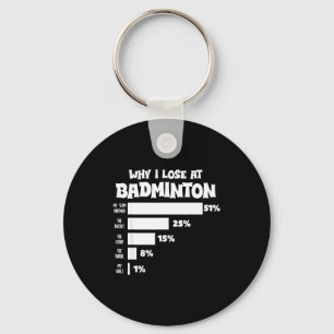 Chaveiro Por que Perco no Badminton Desculpas Divertidas Pe