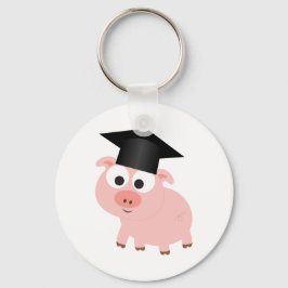 Chaveiro Porco de Graduação em Cute
