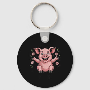 Chaveiro Porco Rosa Engraçado Selvagem Para Jesus Meme Fofo