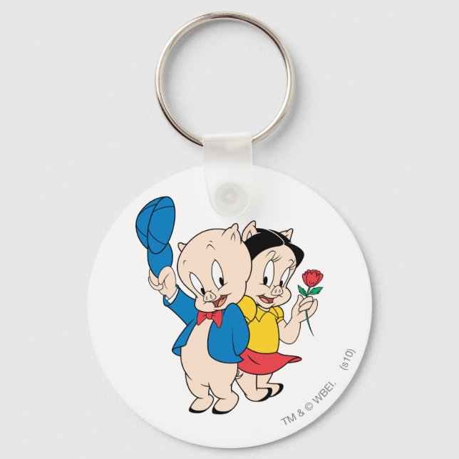 Chaveiro Porky Pig e Petunia (Frente)