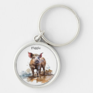 Chaveiro Porquinho Divertido, personalizado