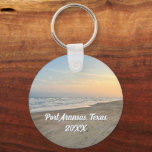 Chaveiro Port Aransas Beach Sunset Texas Photography<br><div class="desc">Beautiful evening sunset photography of the beach in Port Aransas,  Texas. A pretty travel keychain for a Texan who loves the ocean waves and a coastal trip to the seaside. Great vacation keepsake gift.</div>
