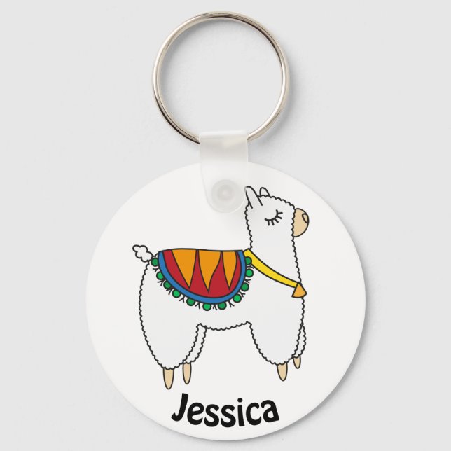Chaveiro Porta Alpaca Cute Personalizada (Frente)
