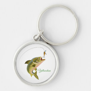 Chaveiro Porta-chaves-Pesca em Yellowstone