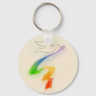Chaveiro Porta de Casamento com Fita Arco-Íris