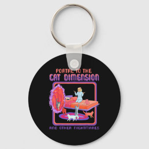 Chaveiro Portal Para A Dimensão Cat Engraçado Gatinho