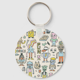 Chaveiro Portas de Wacky: Conjunto de Caracteres de Vintage