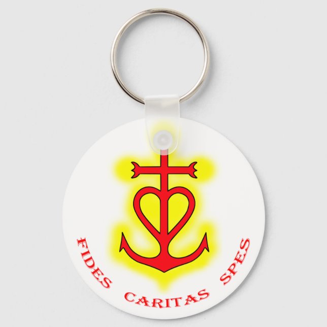Chaveiro Porte-clef Croix camarguaise (Fides Caritas Spes) (Frente)