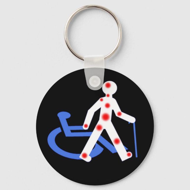 Chaveiro Porte-clefs Handicap invisible / Visible  (Frente)