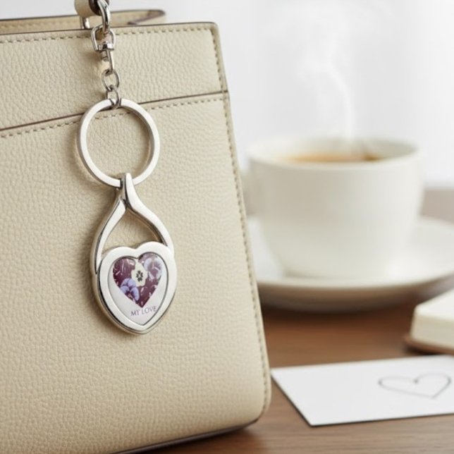 Chaveiro Porte-Clés Édition My Love – Cœur Violet (Criador carregado)