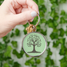 🌳Porte-Clés en Aluminium Arbre de Vie