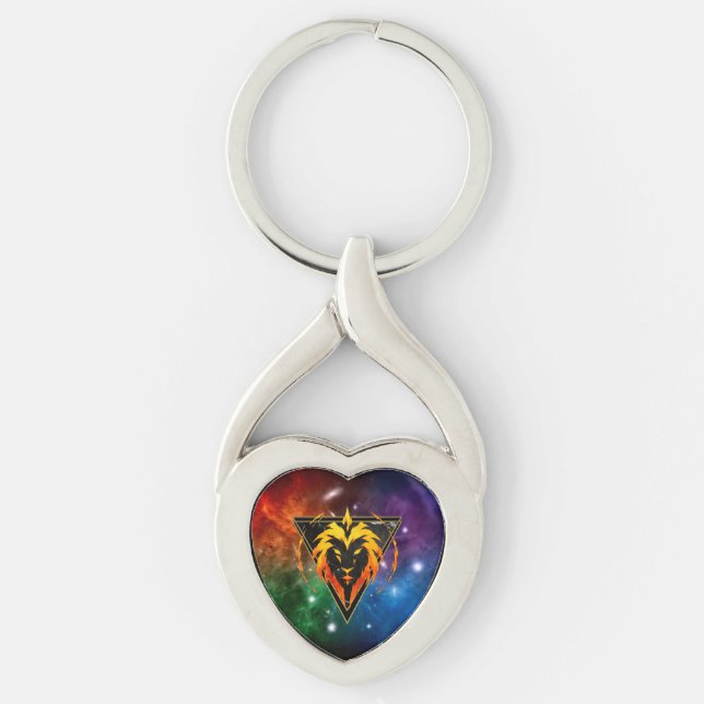Chaveiro Porte-clés Lion Zodiaque Cadeau Astrologie (Frente)