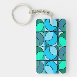 Chaveiro Porte-clés seventies bleu