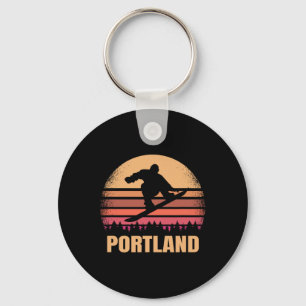 Chaveiro Portland Oregon Snowboard Vintage ou Retro 80s