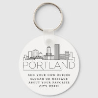 Portland, Oregon Stylized Skyline | Slogan Persona