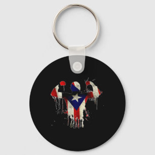 Chaveiro Porto Rico Boxando Luvas Boxeo Camisa Ropa Uni