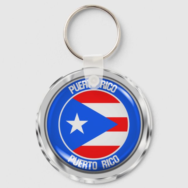 Chaveiro Porto Rico Round Emblem (Frente)