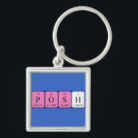 Chaveiro Posicione o teclado de nome de mesa periódico<br><div class="desc">Posh se soletrou como P O S H (Phosphorus Oxygen Sulfur Hidrogênio do Oxigênio Fósforo) em um teclado para o cientista em você.</div>