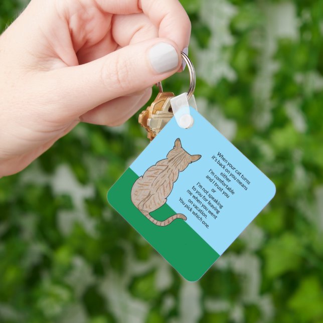 Chaveiro Possíveis significados da parte de trás do gato (Mão)