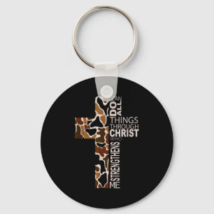Chaveiro Posso Fazer Todas as Coisas Através de Cristo Camu