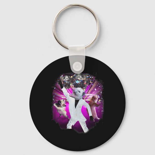 Chaveiro Possum Disco Ball Dancing (Frente)