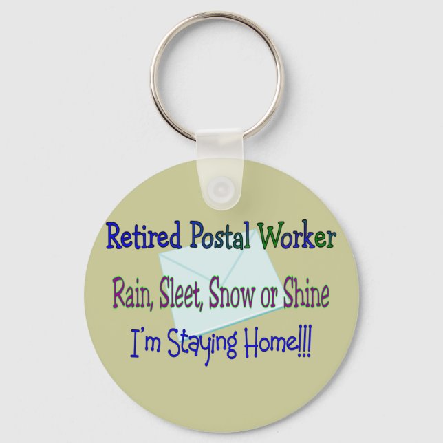 Chaveiro Postal Worker Rain Sleet Snow "STAYY HOME" (Frente)