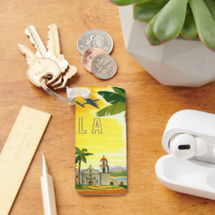 Chaveiro Poster das viagens vintage, Los Angeles,