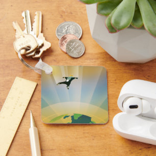 Chaveiro Poster De Espaço Retroativo - A Gravidade De Uma S