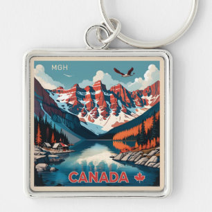 Chaveiro Poster de viagens Personalizado do Monograma Canad
