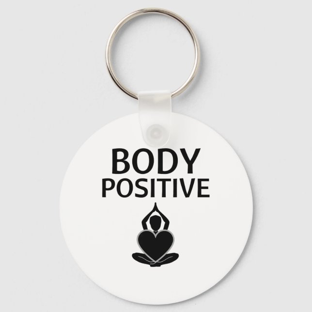 Chaveiro Postura de Yoga Pacífica Corporal Positiva Autoamo (Frente)