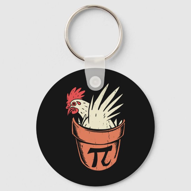 Chaveiro Pote De Frango Pi Engraçado Professor De Matemátic (Frente)