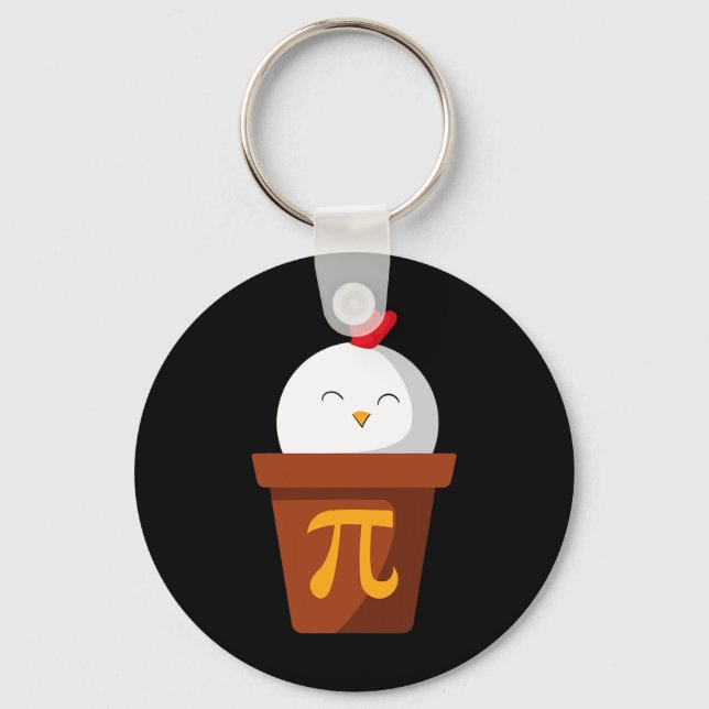 Chaveiro Pote de frango Pie Pi Dia T Camisa Professores de  (Frente)