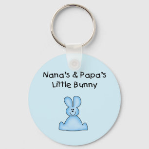 Chaveiro Pouco coelho azul de Nana e de papá