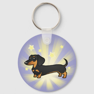 Chaveiro Pouco Dachshund da estrela (alise o casaco)