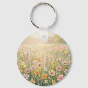 Chaveiro Prado Sonhador de Flores Silvestres Aquarela Flora