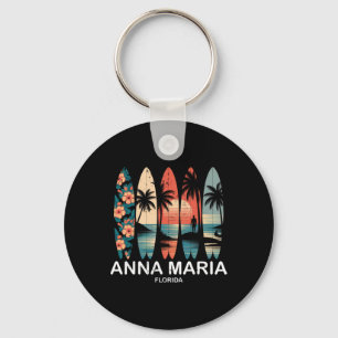 Chaveiro Praia Anna Maria Flórida Prancha de Surfe Retro