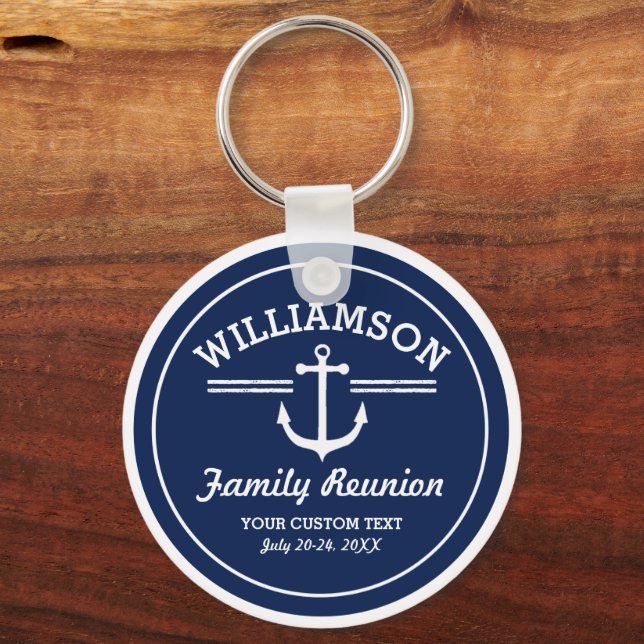 Chaveiro Praia de Cruzeiro da Reunião da Família de Ancoras (Frente)