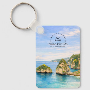Chaveiro Praia de Diamante Bali Aquarela Mar Turquesa