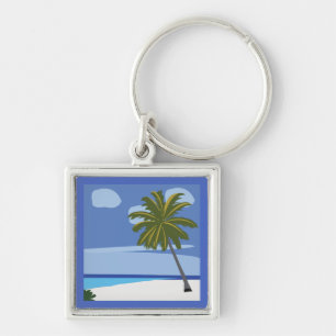 Chaveiro Praia de Férias da Árvore de Palma de Praia