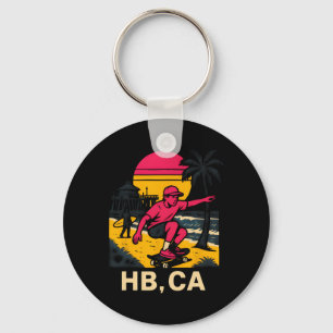 Chaveiro Praia De Huntington Hb Ca Retro Masculino Surf Ska