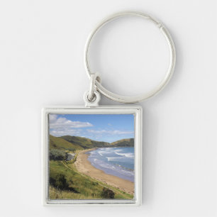 Chaveiro Praia de Makorori perto de Gisborne, Eastland, Nov