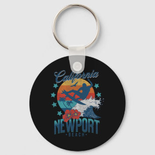 Chaveiro Praia de Newport Califórnia Surfando Férias Vintag