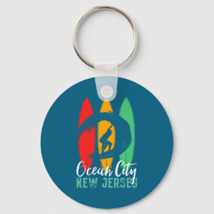 Chaveiro Praia de Ocean City Nova Jersey Vintage Surf Retro