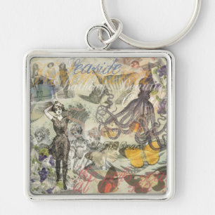 Chaveiro Praia de polvo Antiga Costa Steampunk