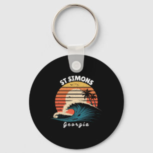 Chaveiro Praia de St Simons Geórgia Mulheres Homens Surfand