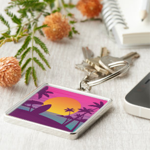 Chaveiro praia de surf roxa